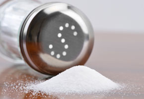 a salt shaker on a table