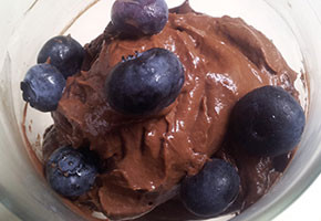 a delicious mousse made with avocado!