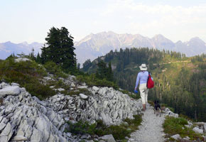 Karen Hiking on Mount Baker