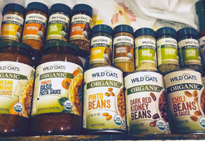 a clean pantry with Wild Oats products
