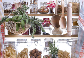 well stocked pantry