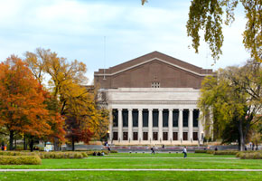 Historic Northrop Auditorium On The Campus Of The University Of Minnesota