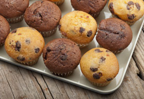 muffins on a tray