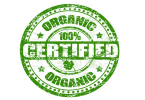 green certified organic label