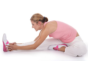 woman stretching